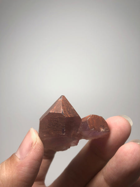 Red Amethyst Raw Crystals Cluster from Brazil 23g