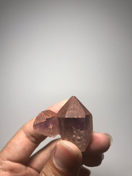 Red Amethyst Raw Crystals Cluster from Brazil 23g
