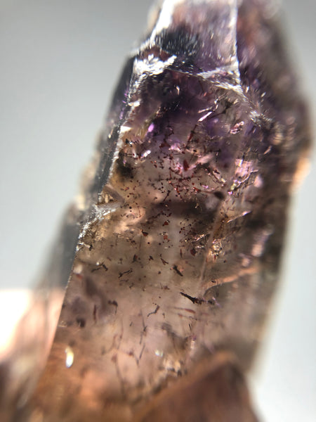 Smoky Amethyst with Red Hematite Scepter Raw Crystals 23g