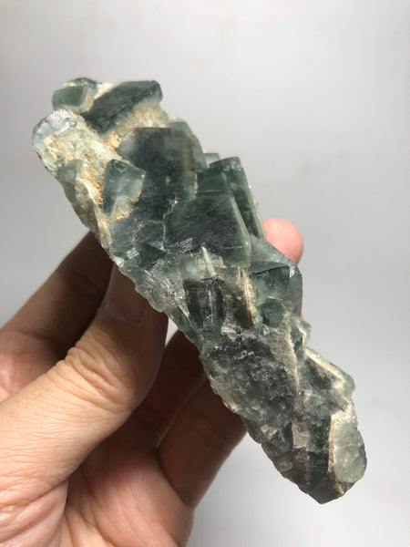 Cubic Green Fluorite Cluster Raw Crystals 240g