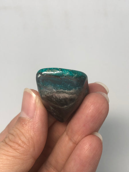 Chrysocolla with Dioptase Tumbled Stones 24g