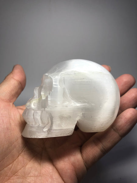 Selenite Crystal Skull 266g