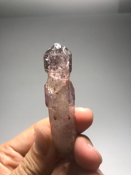 Smoky Amethyst with Red Hematite Scepter Raw Crystals 26g
