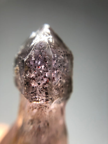 Smoky Amethyst with Red Hematite Scepter Raw Crystals 26g
