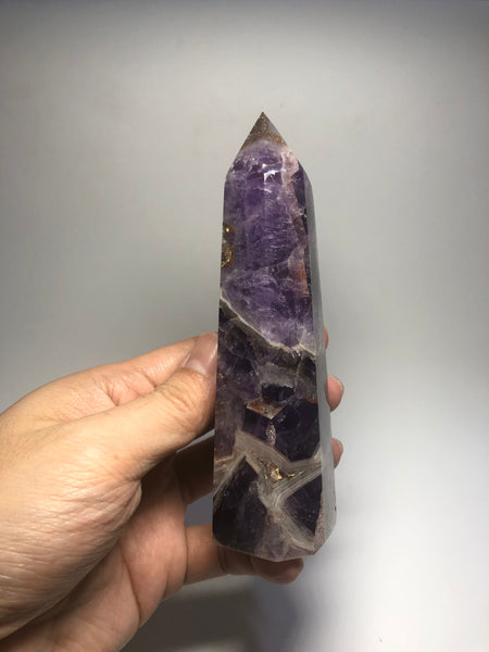Chevron Amethyst Crystal Point 288g