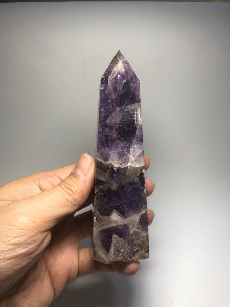 Chevron Amethyst Crystal Point 288g