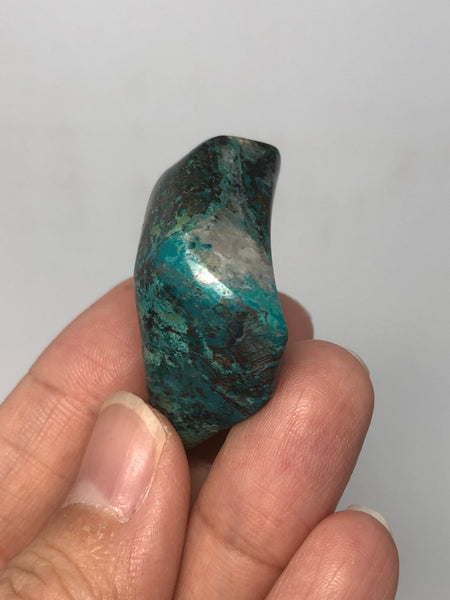 Chrysocolla with Shattuckite Cuprite and Calcite Tumbled Stones 28g