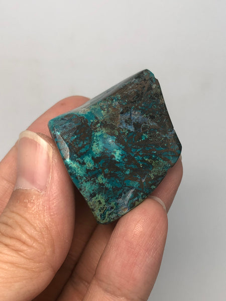 Chrysocolla with Shattuckite Cuprite and Calcite Tumbled Stones 28g