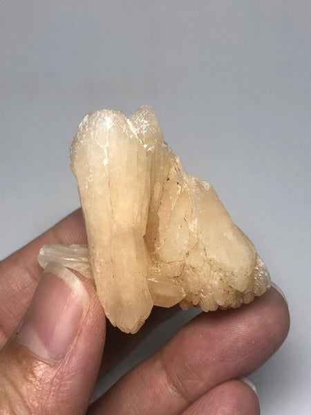 Stilbite with Mesolite Hemisphere Raw Crystals 28g