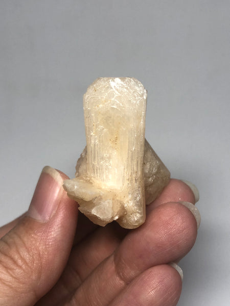 Stilbite with Mesolite Hemisphere Raw Crystals 28g