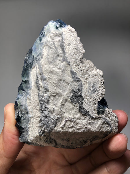 Translucent Dark Blue Green Cubic Fluorite Raw Crystals 295g