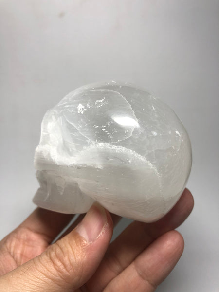 Selenite Crystal Skull 304g