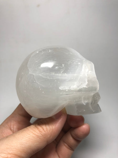 Selenite Crystal Skull 304g