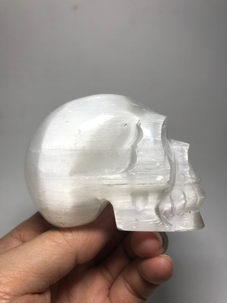 Selenite Crystal Skull 304g