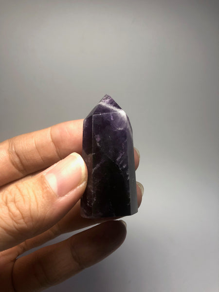 Chevron Amethyst Crystal Point 30g