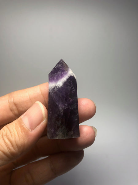 Chevron Amethyst Crystal Point 30g
