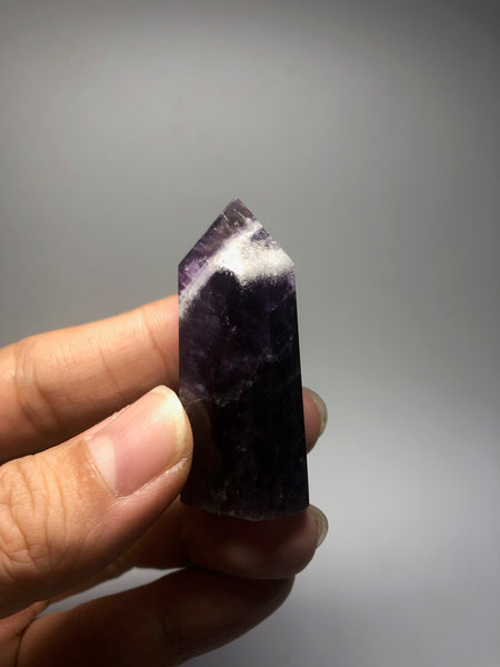 Chevron Amethyst Crystal Point 30g