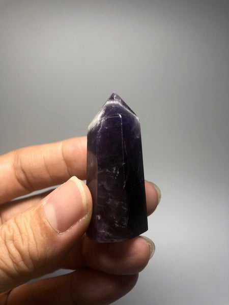 Chevron Amethyst Crystal Point 30g