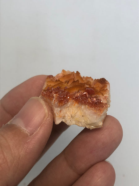 Vanadinite on Barite Raw Crystals 30g