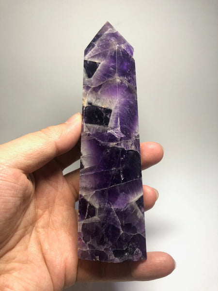 Chevron Amethyst Crystal Point 310g