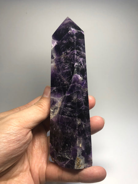 Chevron Amethyst Crystal Point 310g