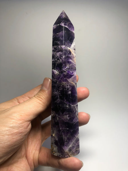 Chevron Amethyst Crystal Point 310g