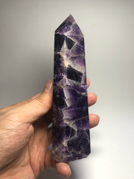 Chevron Amethyst Crystal Point 310g
