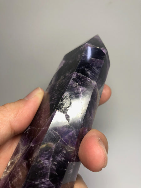 Chevron Amethyst Crystal Point 310g