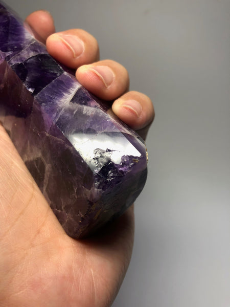 Chevron Amethyst Crystal Point 310g