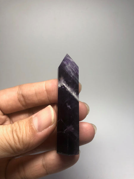 Chevron Amethyst Crystal Point 31g