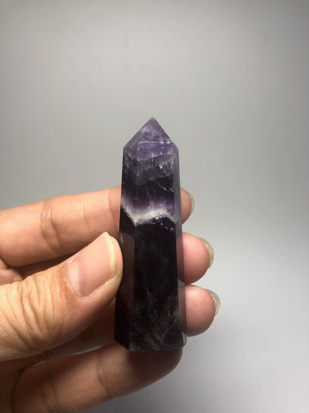 Chevron Amethyst Crystal Point 31g
