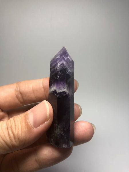 Chevron Amethyst Crystal Point 31g