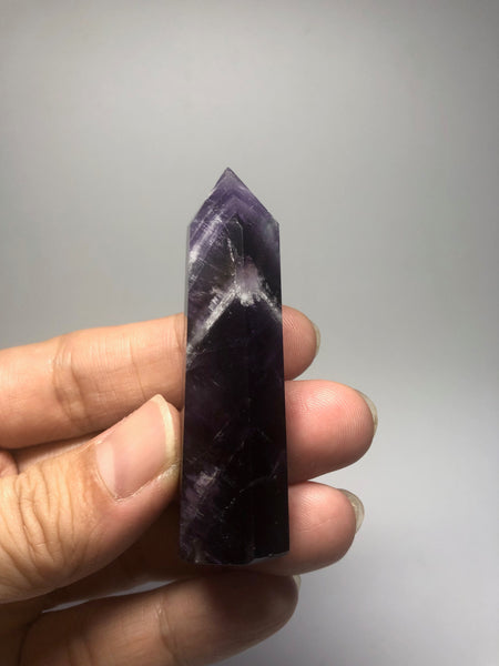 Chevron Amethyst Crystal Point 31g