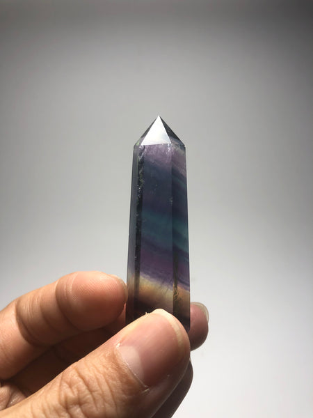 Rainbow Fluorite Crystal Point 31g