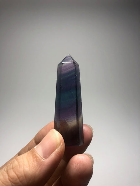 Rainbow Fluorite Crystal Point 31g