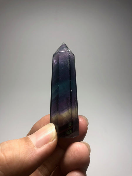 Rainbow Fluorite Crystal Point 31g