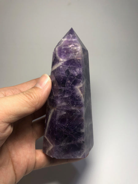 Chevron Amethyst Crystal Point 330g