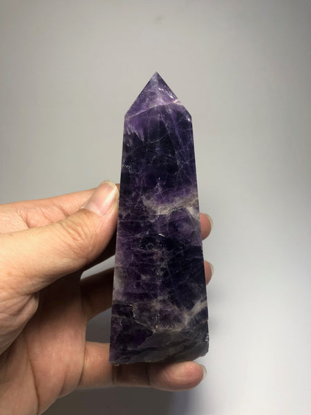Chevron Amethyst Crystal Point 330g