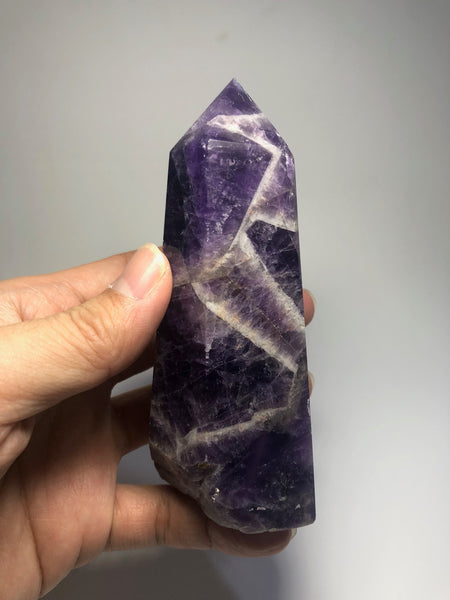 Chevron Amethyst Crystal Point 330g