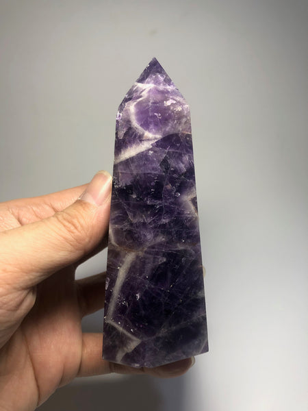 Chevron Amethyst Crystal Point 330g