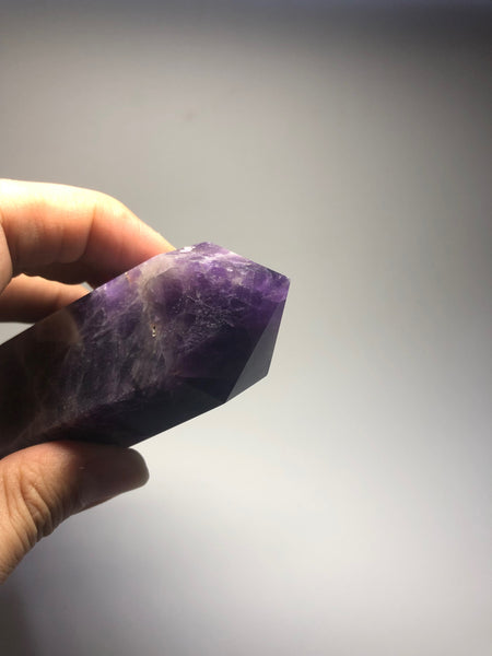 Chevron Amethyst Crystal Point 330g