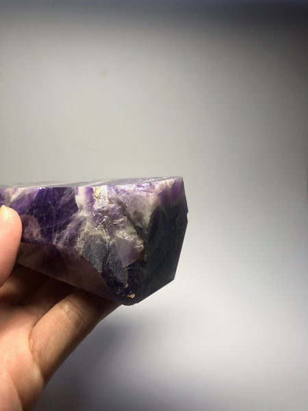 Chevron Amethyst Crystal Point 330g
