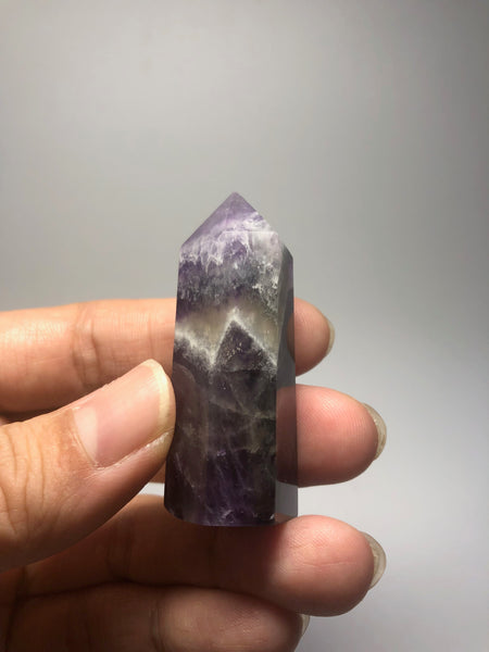 Chevron Amethyst Crystal Point 33g
