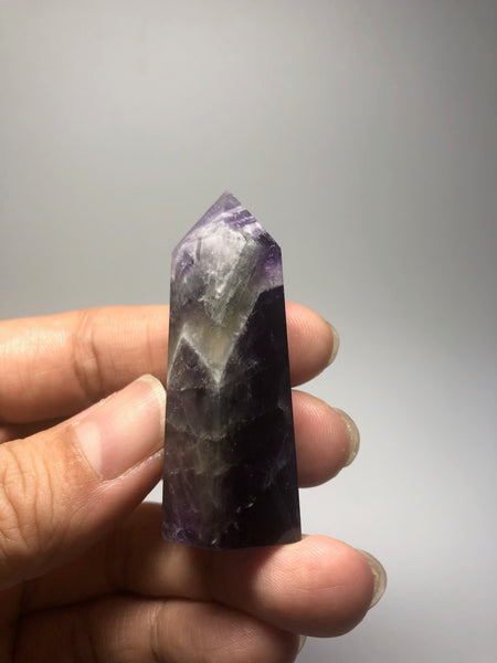 Chevron Amethyst Crystal Point 33g