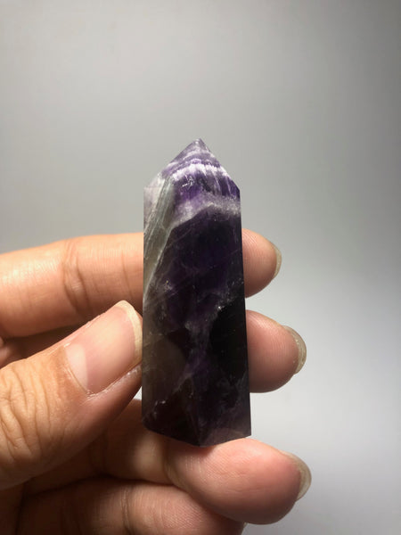 Chevron Amethyst Crystal Point 33g