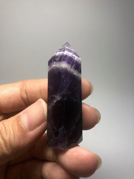 Chevron Amethyst Crystal Point 33g