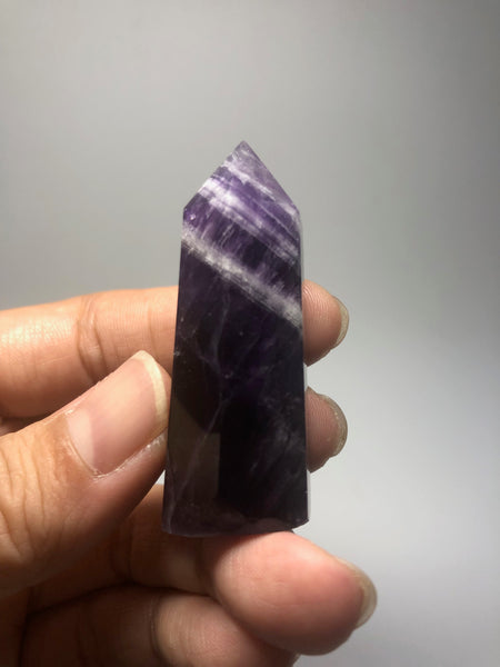 Chevron Amethyst Crystal Point 33g