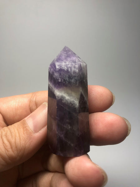 Chevron Amethyst Crystal Point 33g