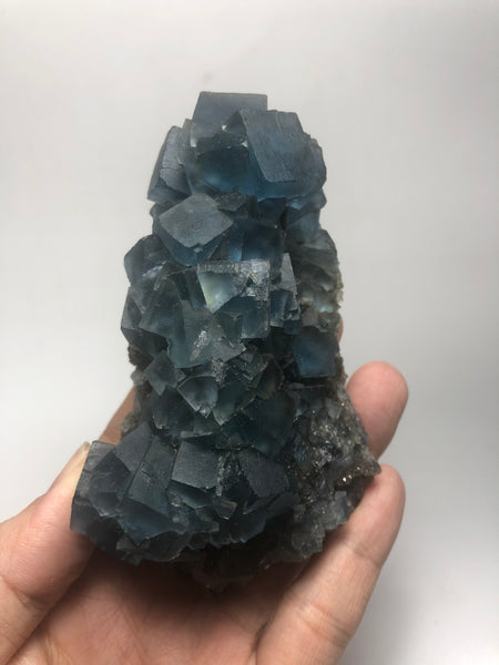 Translucent Blue Cubic Fluorite Raw Crystals 361g
