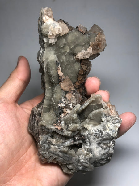 Translucent Pink Cubic Fluorite Raw Crystals 364g